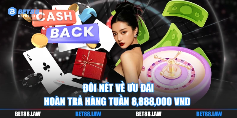 Đôi nét về ưu đãi hoàn trả hàng tuần 8,888,000 VND 